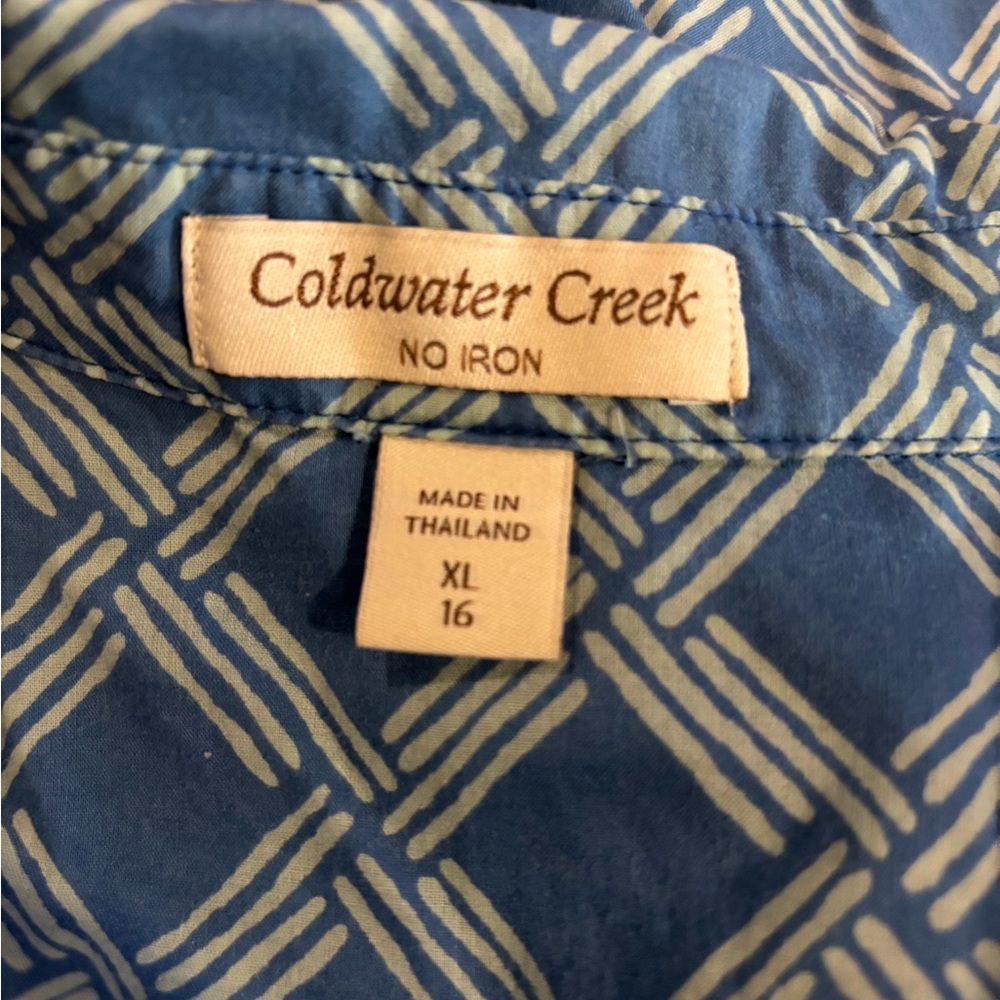Coldwater Creek, Blue Lattice, Beach, Coverup - Picture 8 of 9